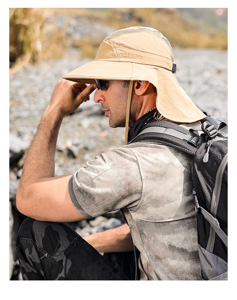 Breathable Water-Repellent Sun Hat with Neck Protection for Outdoor Activities