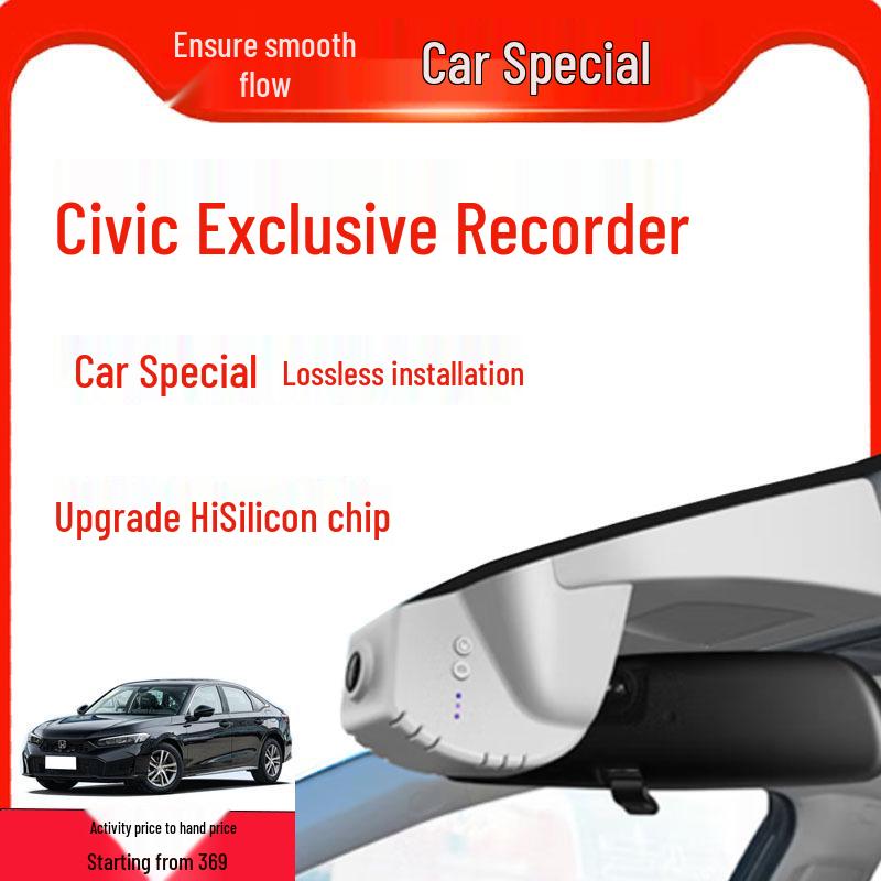 

Compatible Dashcam 4K for Honda Civic, Accord, Inspire, UR-V, Odyssey, Alphard - Includes Free Installation Official Standard 3K HD without Card Single Lens