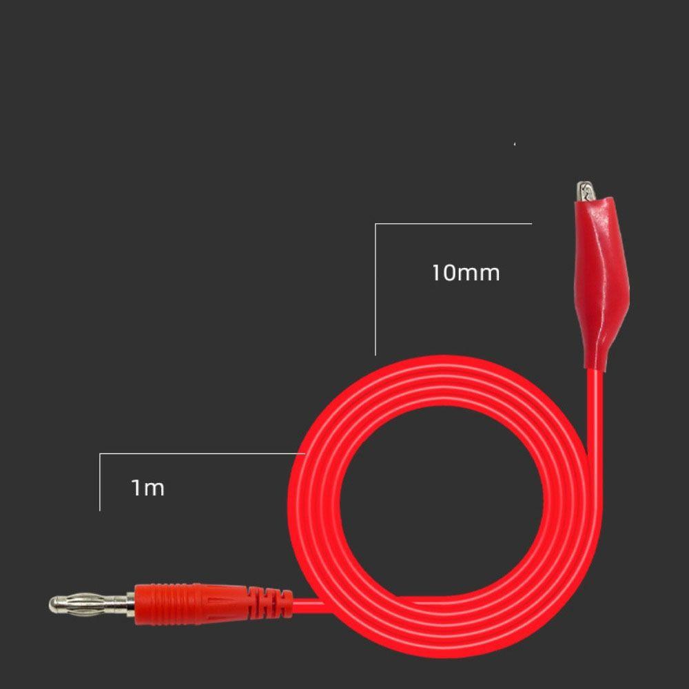 2PCS 4mm Crocodile Clip Multimeter Test Cable Banana Plug To Alligator Clip Test Lead  Multimeter