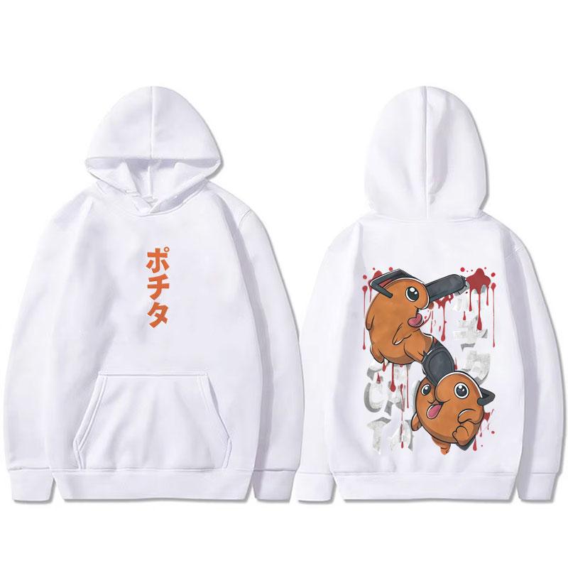 Anime Chainsaw Man Denji Pochita Funny Graphic Hoodie Men Women Clothing Manga Oversized Hooded Sweatshirt Hoodies