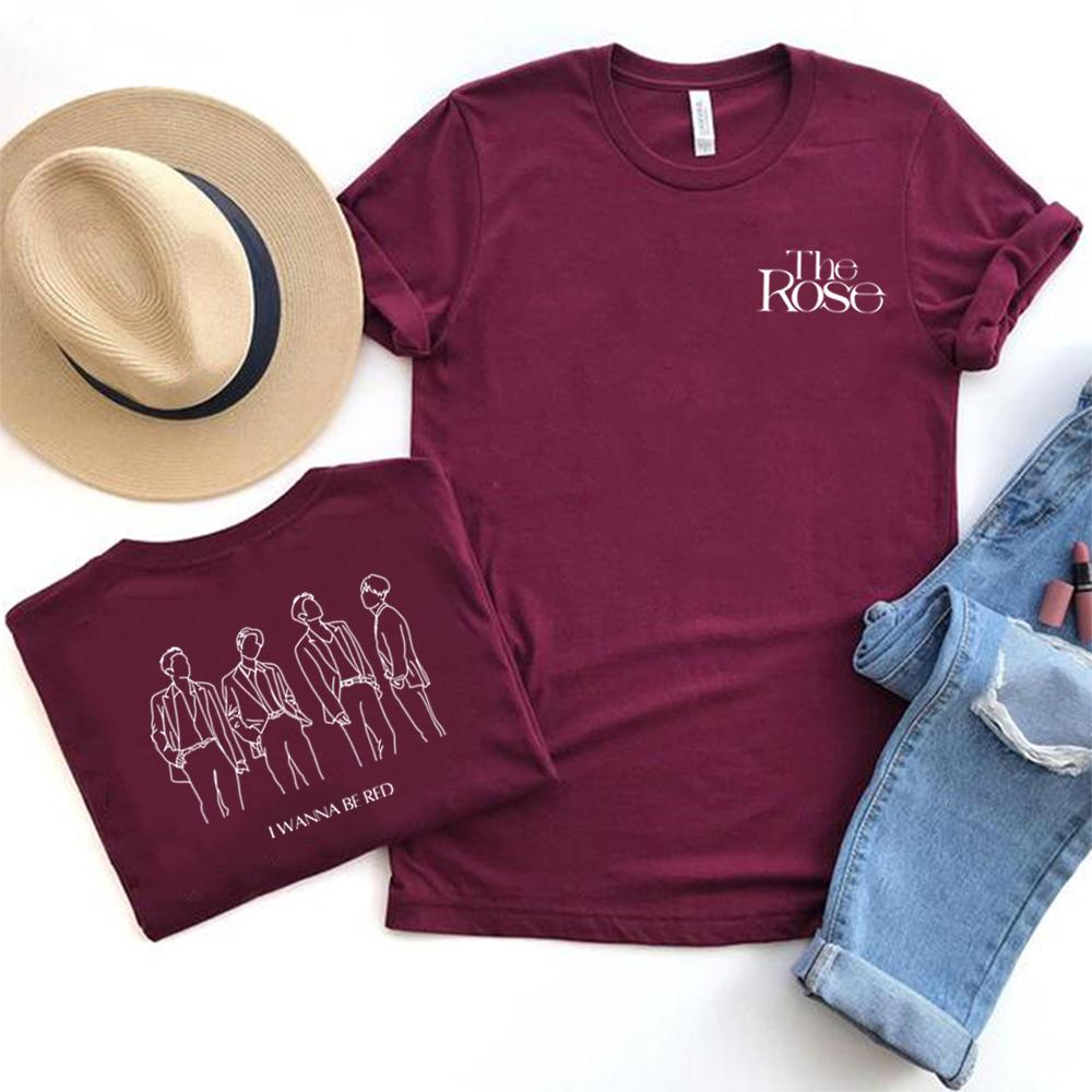 

The Rose Back To Me Shirt Aesthetic Kpop Shirts The Rose Kpop Tshirt KRock Tees Trendy Harajuku Casual Tops Unisex Y2k Top S