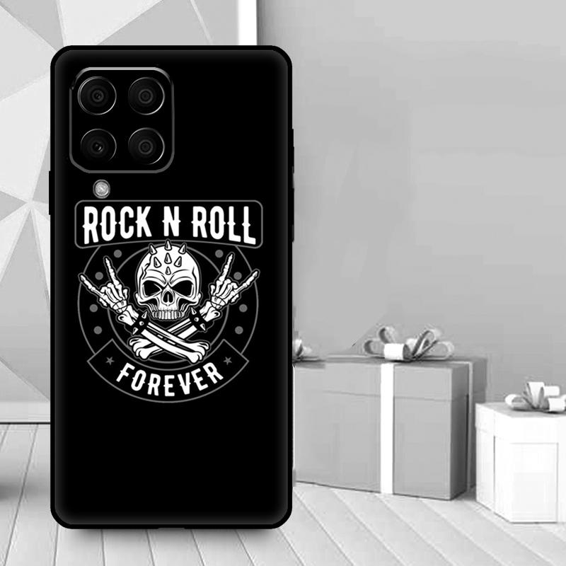 Rock and Roll Skull Case For Samsung Galaxy M56 M52 M32 M53 M16 M11 M21 M31 M35 M12 M13 M14 M15 M36 M55 M34 M54
