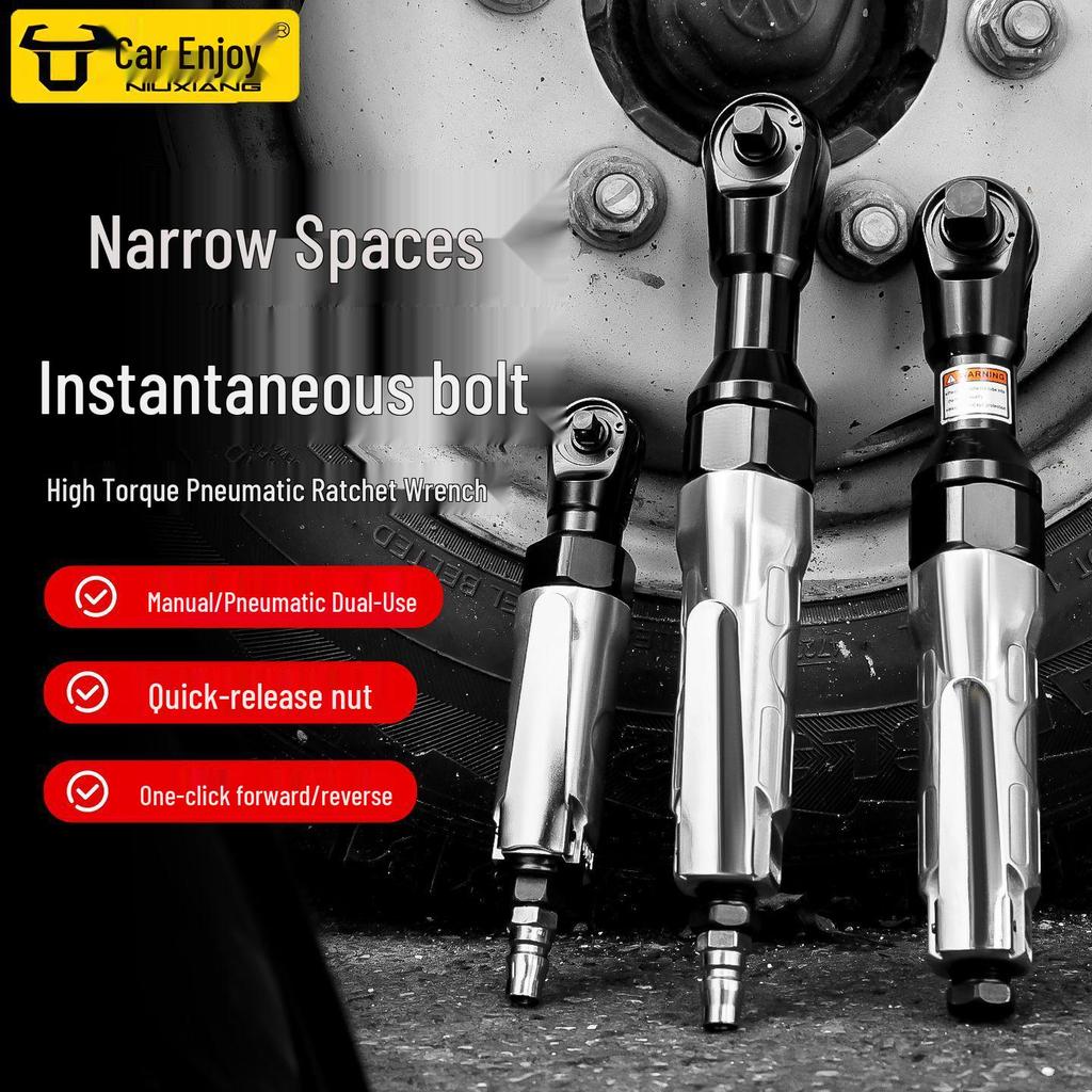 Industrial Grade High Torque Two-Way Pneumatic Ratchet Wrench - Compact Air Impact Tool for Auto Repair