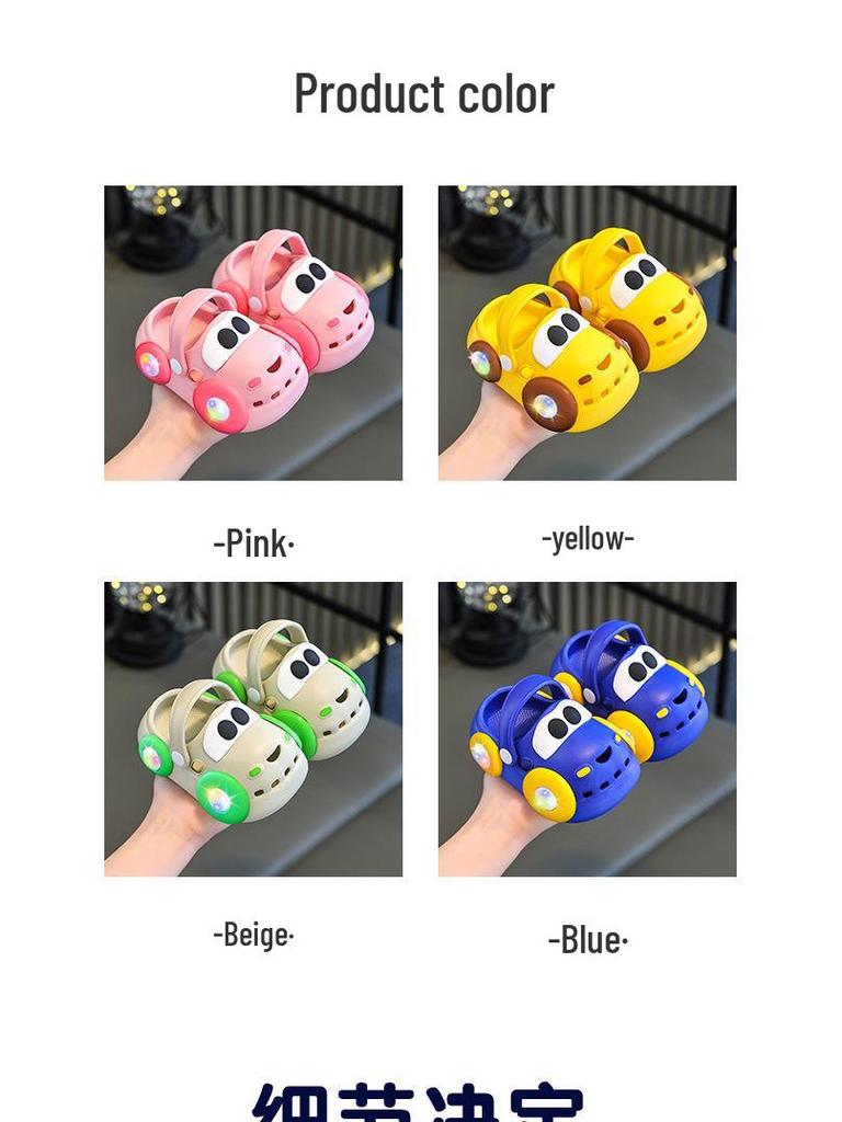 Kids' Non-slip Luminous Summer Slippers for Ages 1-3