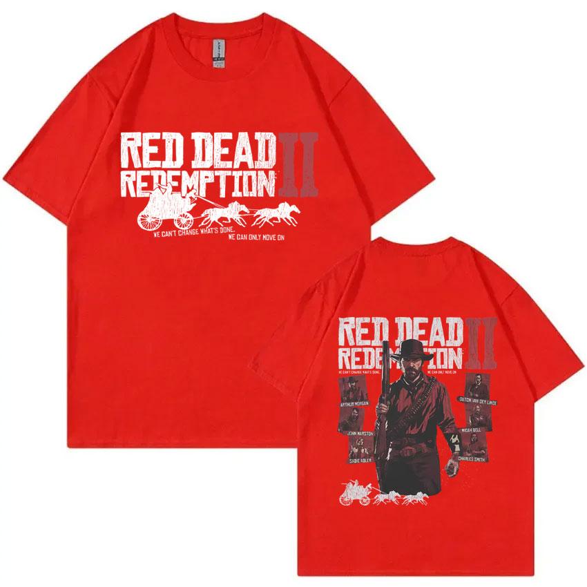Game Player Red Dead Redemption 2 Tshirt Men Women Casual Vintage Cotton Short Sleeve T Shirts Unisex Fashion Oversized Tshirt