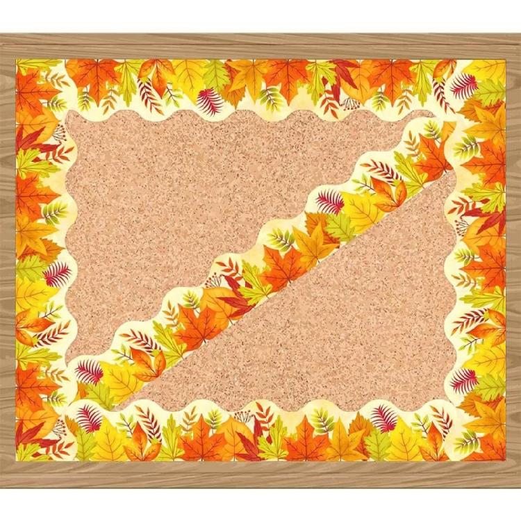 10m Maple Leaf Bulletin Border Trim Autumn Bulletin Board Borders Classroom Borders Decorative Borders for Whiteboard