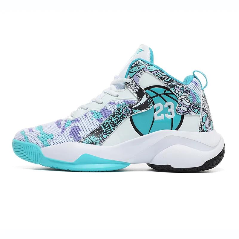 

Новые мужские баскетбольные кроссовки, удобные студенческие дышащие нескользящие спортивные оригинальные тренировочные мужские кроссовки 36