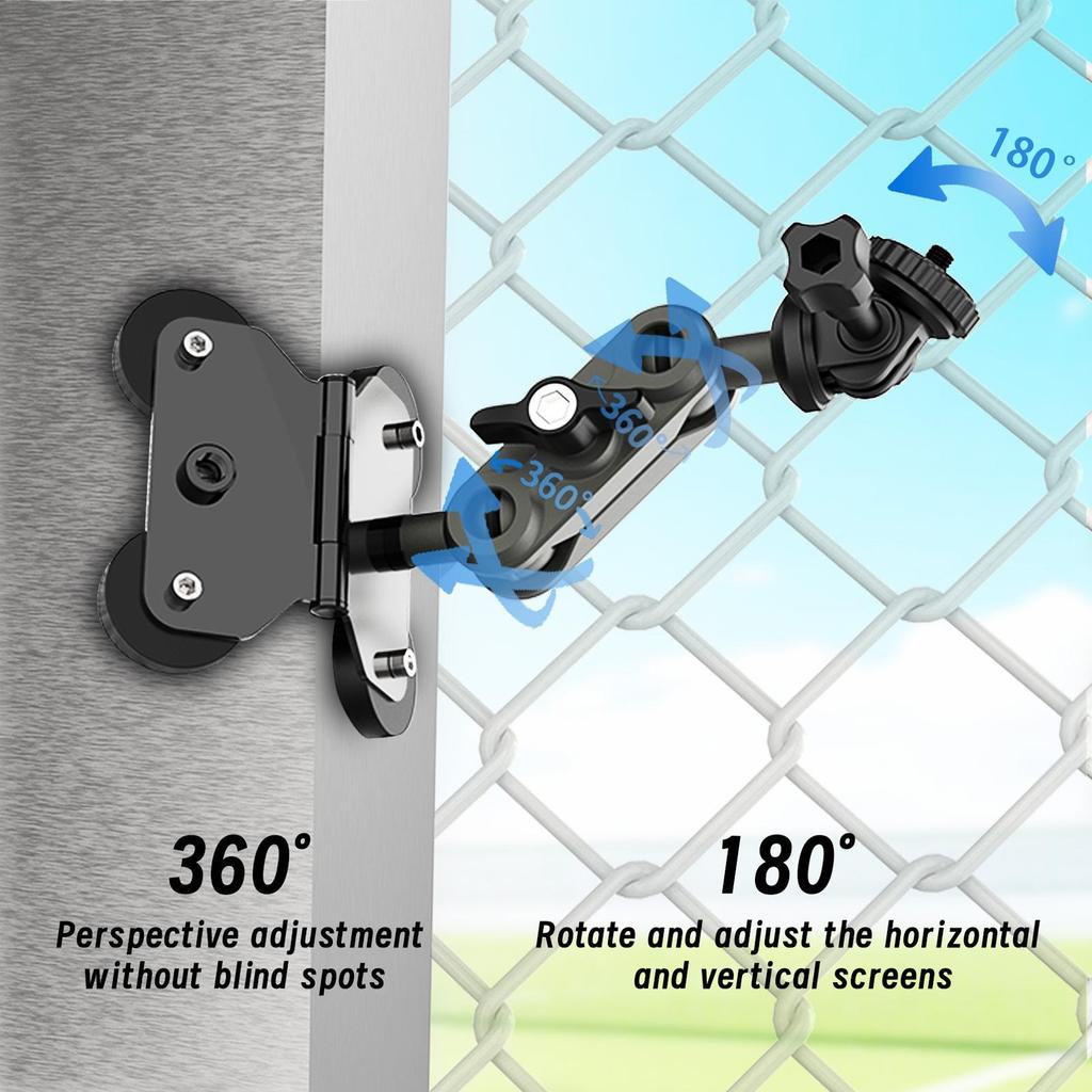 Fence Post Bracket Magnetic Fence Bracket, Iron Pole Mounting Clip Adjustable Metal Phone/camera Holder Fence Post Phone Bracket