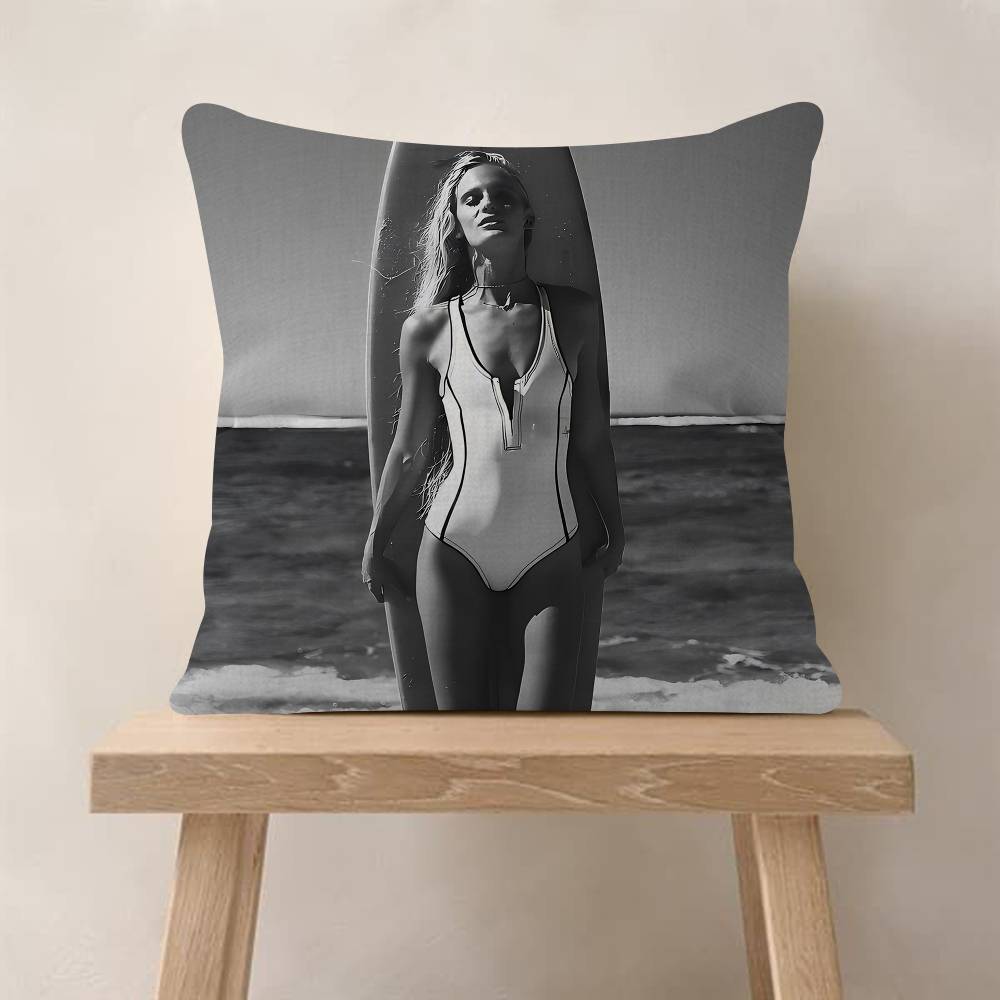 Surf Swimming Pillow Cover For Bedroom Room And Living Room Sofa Decorative Cushion Cover