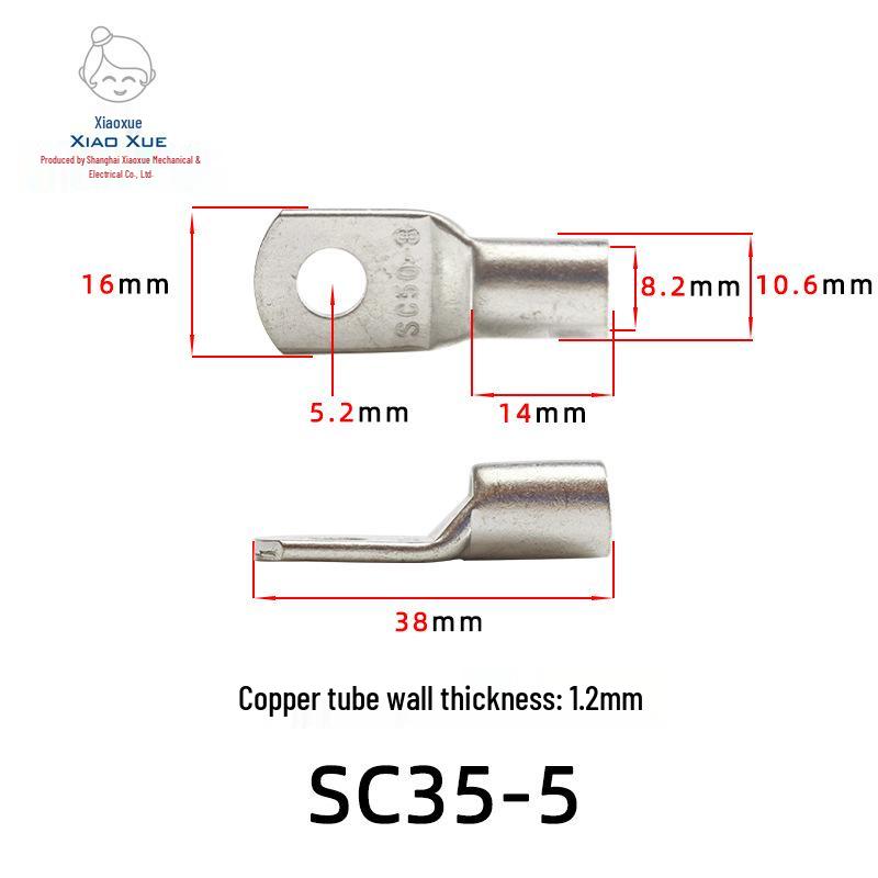 Copper Tinned Peep Hole Wiring Terminal SC1.5-4, SC300-20, DTGA Short Wire Lug