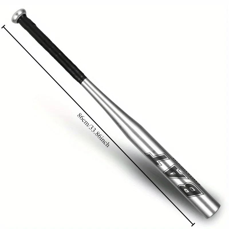 Mazza da Baseball in Lega di Alluminio Completa 86cm per Appassionati Strumento di Allenamento per Baseball Morbido Nero Blu Argento Bianco Opzionale