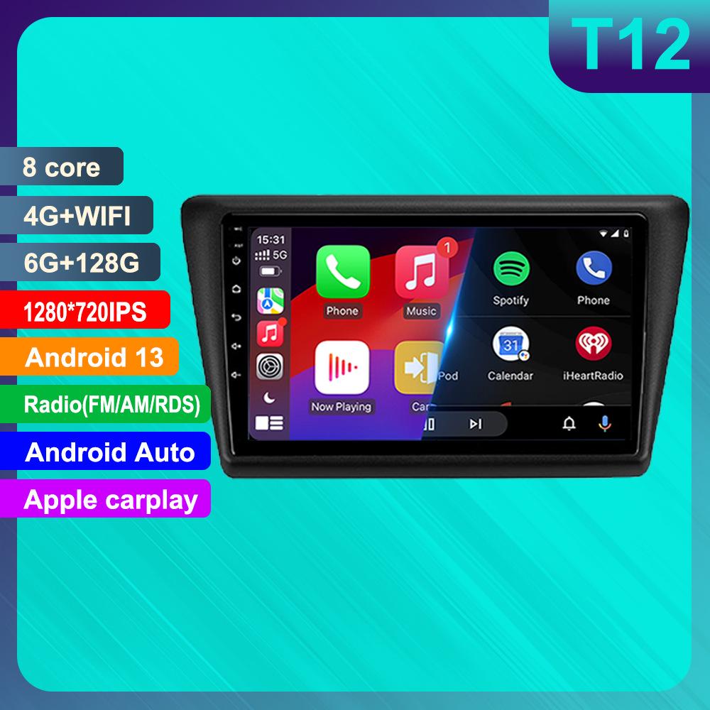 Skoda Rapid HD Android Navigation with GPS, Reversing Camera, and CarPlay Function