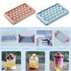 Ice Cube Mold with Lid Shovel And Container Round Ice Cube Trays for Freezer Flexible Ice Cube Maker Refreshing Drink Accessory