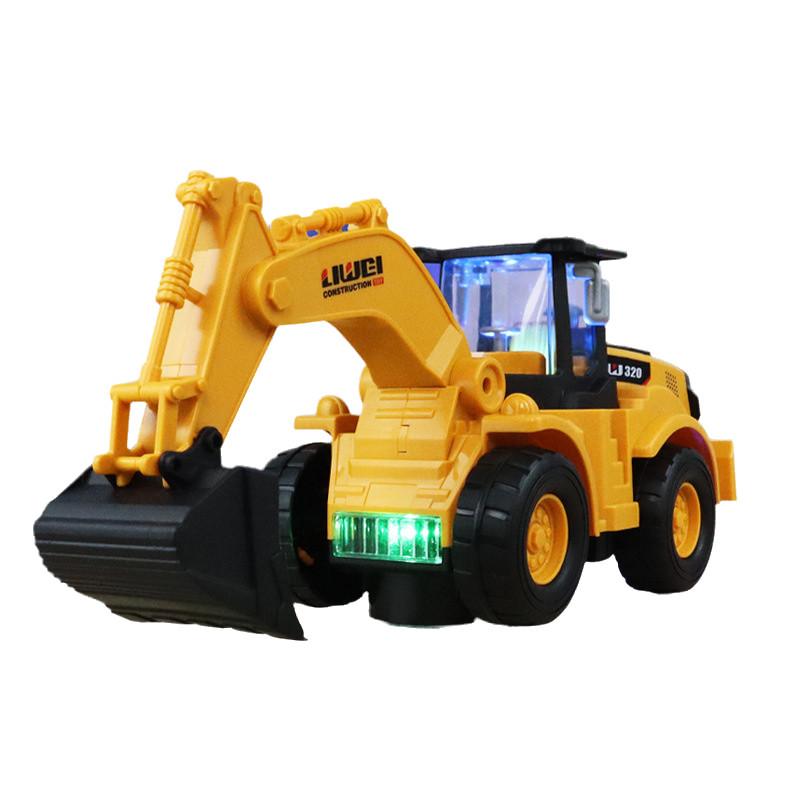 Colorful Electric Excavator Toy With Cool Lights And Music For Kids Fun Playtime