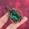 Malachite pendant copper wire wrapped handmade pendant gemstone pendant copper jewelry designer pendant engagement gifts wire wrap jewelry