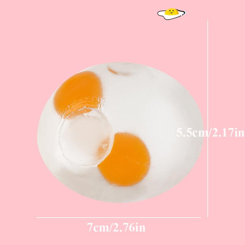 Transparent Simulation Double Yolk Egg Squishy Toys Stress Relief Balls Decompression Anxiety Reducer Fidget Toy For Adults Kids
