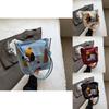 Trendy Midi Bucket Bag Chic Aesthetic Design Soft Canvas For Everyday Style