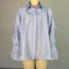 Casual Shirts Women Loose Lantern Sleeve Buttons Turn Down Collar Pleated Blouse Lady Spring Summer Green Shirts