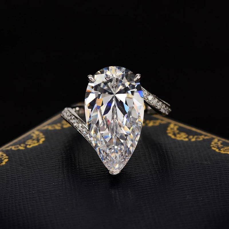 Bagues de mariage en zircone cubique pour femmes, goutte d'eau élégante, cristal CZ, accessoires simples et élégants, bijoux de déclaration de qualité supérieure, nouvelle collection