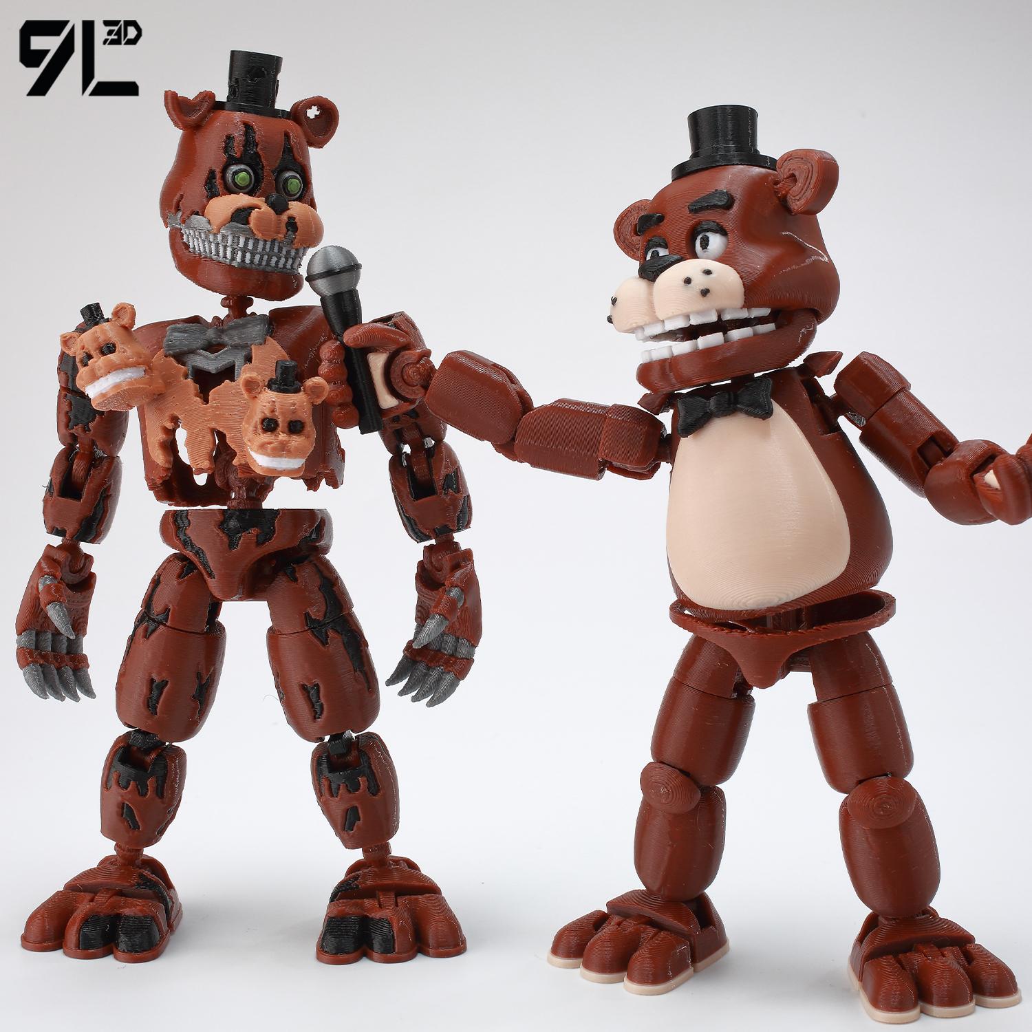Writing A Notebook Boys 9L3d Printed Nightmare Freddy Titan13 Fnafs Bear's Midnight Harem Five Nights Joint Movable Detachable Game Peripheral Toy