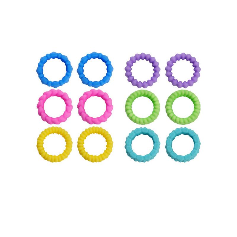 

12Pcs Texture Fidget Toys Sensory Rings For Kids Anxiety Autism Adhd Stress Relief Toy Classroom Prizes Party Favors Bulk