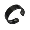 Magnetic Open Ring - Electroplated Band With Double Magnet Closure, A Stylish Stackable Piece Of Jewelry Suitable For Both Men And Women.