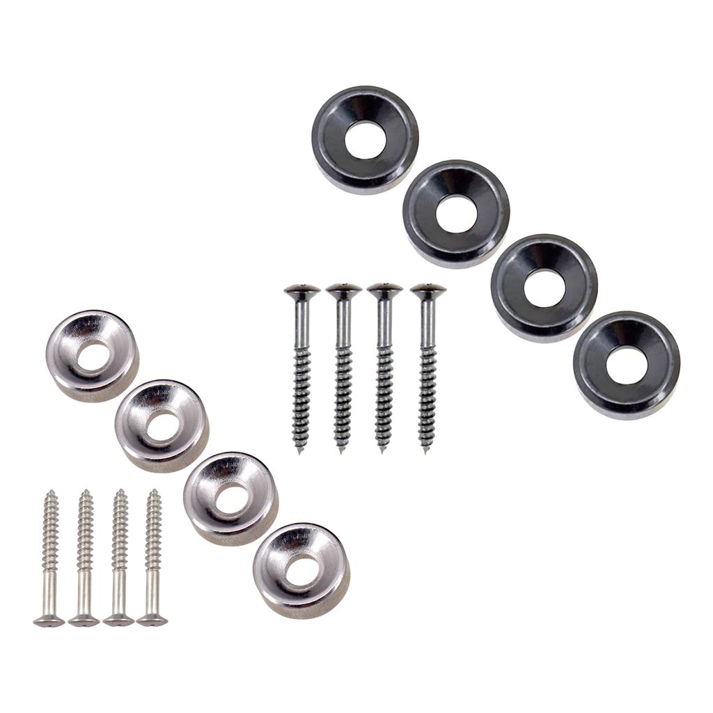 4Pcs Guitar Body Neck Fixed Mounting Screw Ferrules Neck Joint Bushing Ferrule & Bolts for Electric Guitar Accessory