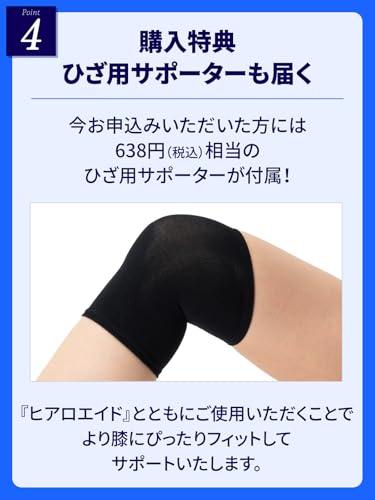 Hyaluronic Acid Knee Patch with Knee Support: Low-Molecular-Weight Hyaluronic Acid Penetrating Sheet "HyaloAid" by Kita no Kaiteki Kobo