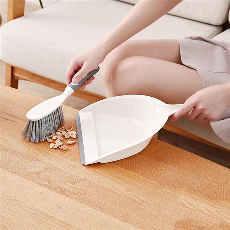 M-Modern-Dust Pan And Brush Set With Handle - Portable Hand Broom And Dustpan Set Combo - Small Broom And Dustpan Set Indoor Dur