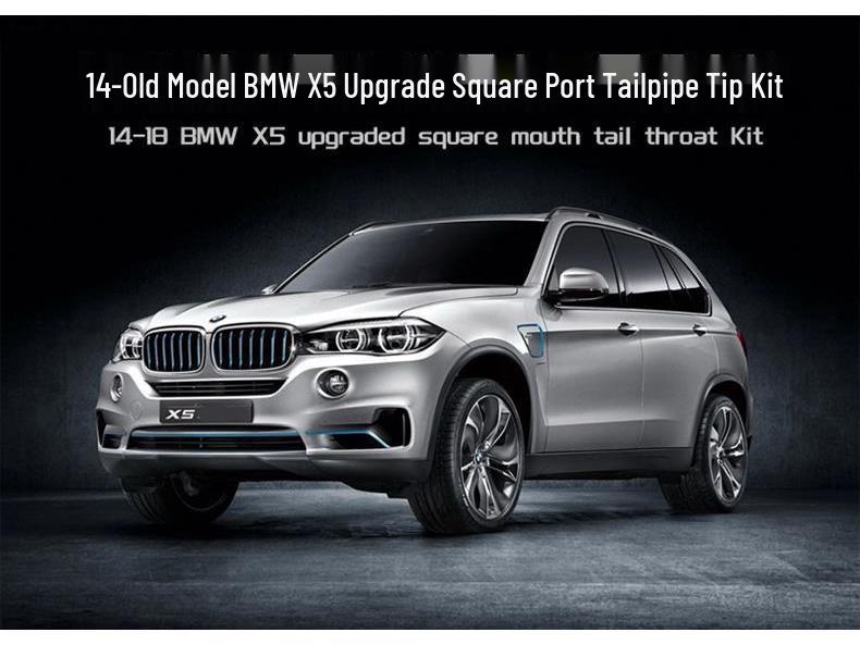 BMW X5 F15 (2014-2018) Tailpipe Upgrade: Round to Square Rear Bumper Exhaust Conversion Kit