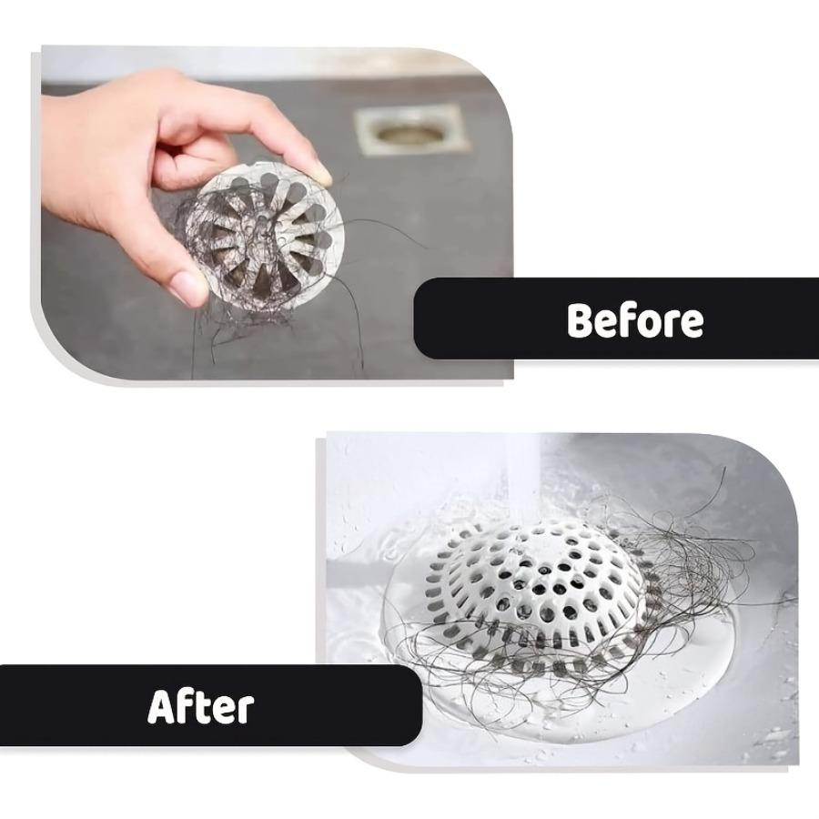Hair Catcher Shower Drain Cover (Suction Cup Installation) Clog-Proof Sink Filter