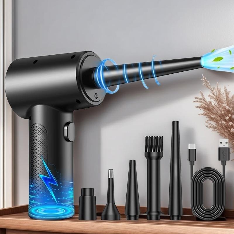 

3 Gear 51000RPM Electric Air Duster Portable Blower with LED Light 6000mAh Rechargeable Compressed Duster Car Accessories чорний
