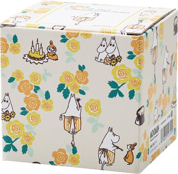 Moomin ceramic diameter x 9cm height in a printed gift Yamaka Made in mug, yellow, 8.5cm (300ml), box. Shoten, Japan, MM7802-11