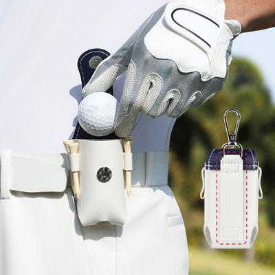 Mini Golf Ball Waist Bag Portable Faux Leather Golf Tees Holder Ball