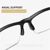 Spring Hinge Half Frame Anti Blue Light Square Reading Glasses Women Men Prescription +1 0 To +4 0 Diopters