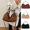 Solid Color Suede Shoulder Bag Fashion Ladies Crossbody Bag Cute Tote Bag Holiday