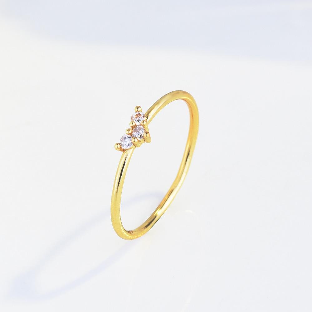 

Elegant 14K Gold Plated Heart Rings for Women with Zirconia Stones Delicate Minimalist Fine Jewelry Gift no. 5 золотой