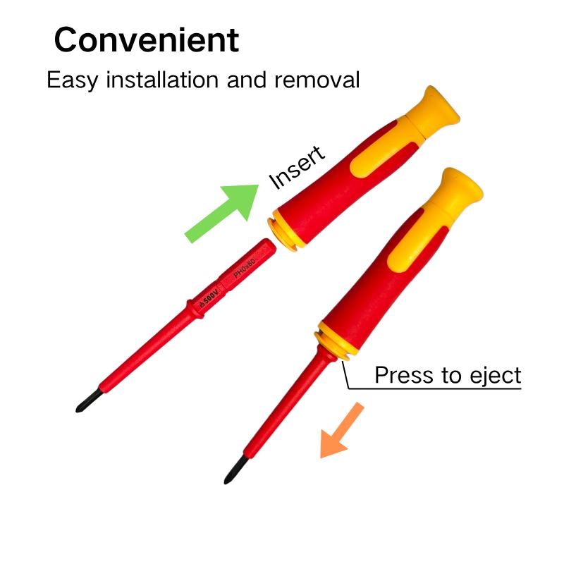 10Pcs Interchangeable Blade 500V Insulated Screwdriver Set With Case Magnetic For Home & Professional Electricians Repair Tools