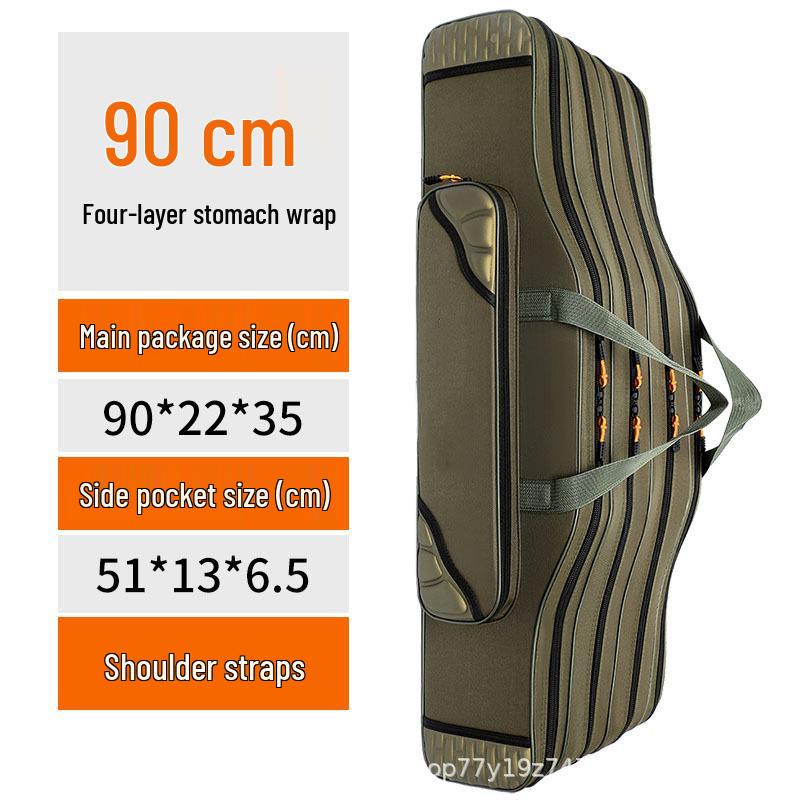 Multi-Layer Fishing Rod and Gear Storage Bag