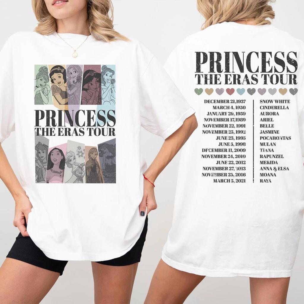 Princess Eras Tour Comfort Colors Shirt land Princess Tour Shirt Princess Characters Shirt Girl Trip Shirt Birthday Gift