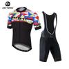 XINTOWN Cycling Jersey Set Short Sleeve Bib Shorts Mens Road Bike Riding Wear