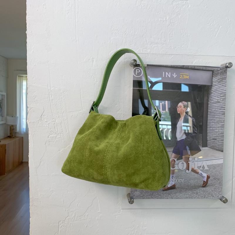 Нишевая Сумка Высокого Класса, Маленькая Сумка, Простая Сумка-Ведро, Универсальная Сумка Кроссбоди зелёный