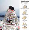 Floral Celebration Home Customize Your Name Home Blanketss Comfortable Soft Lightweight Multipurpose Customize Your Name Home Blankets For Picnics