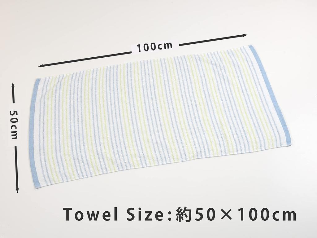 Kosugizen Mini Bath Value Pack 5 1 Piece 50 x 100 Small Size Bath Great Set of Towels, Border, Colors, Each, cm, Towels, Value, 5, ST-420-5