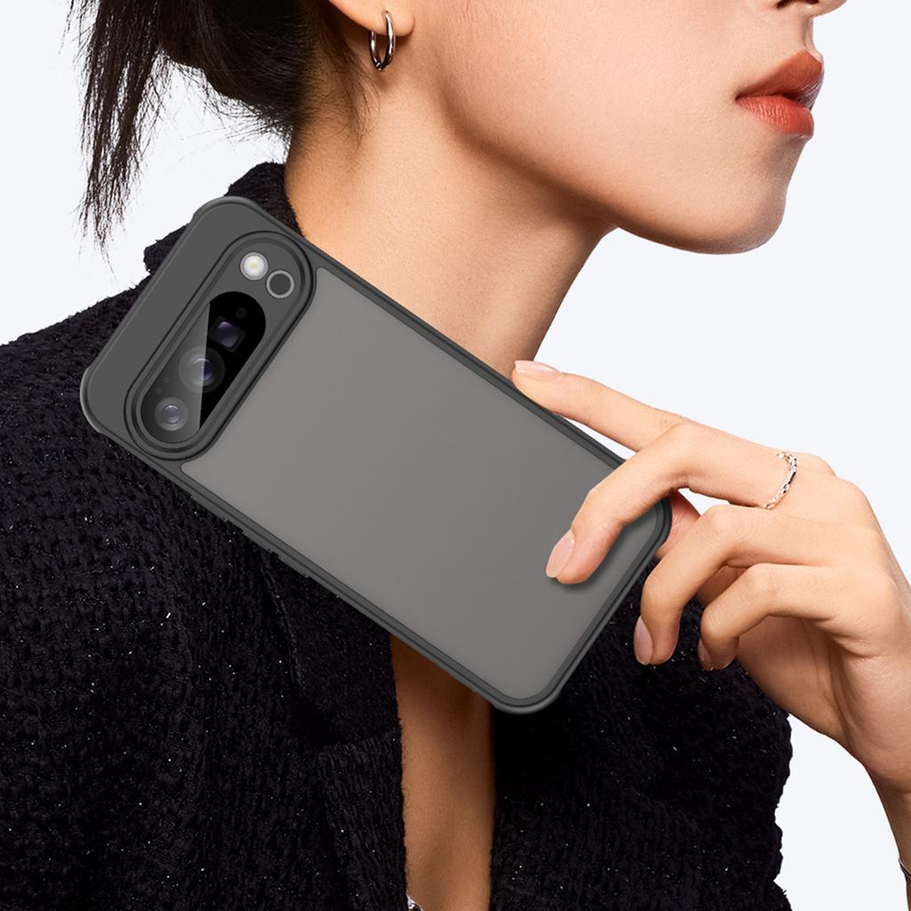 For Google Pixel 10 Pro XL Case with Screen Film WANLONFENG FD Series Skin Touch TPU PC Phone Back Cover