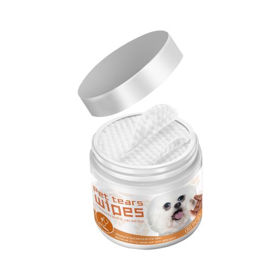 

60 шт./кор. влажные салфетки для домашних животных, влага, мягкая текстура, одноразовые дезодорирующие влажные глаза для домашних животных