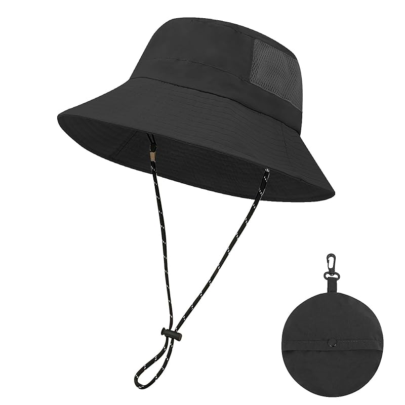 

[HORADON] safari hat Men s [Upgraded ventilation structure, compact storage, UPF50+ certified] UV protection hat UV protection sun protection water