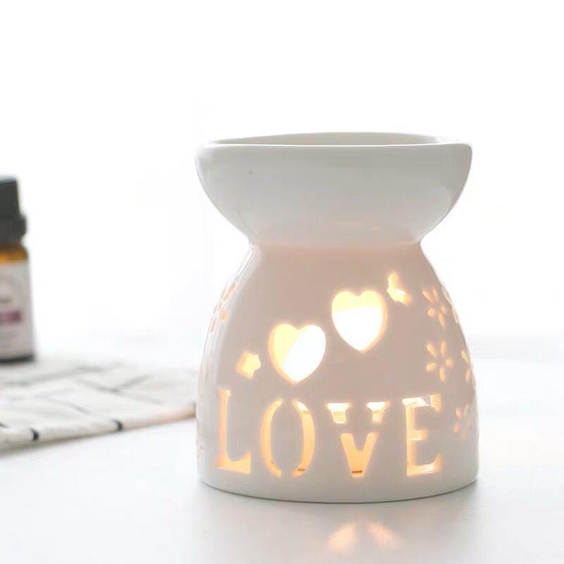 Ceramic Aromatherapy Lamp: Indoor Essential Oil Burner for Home or Spa
