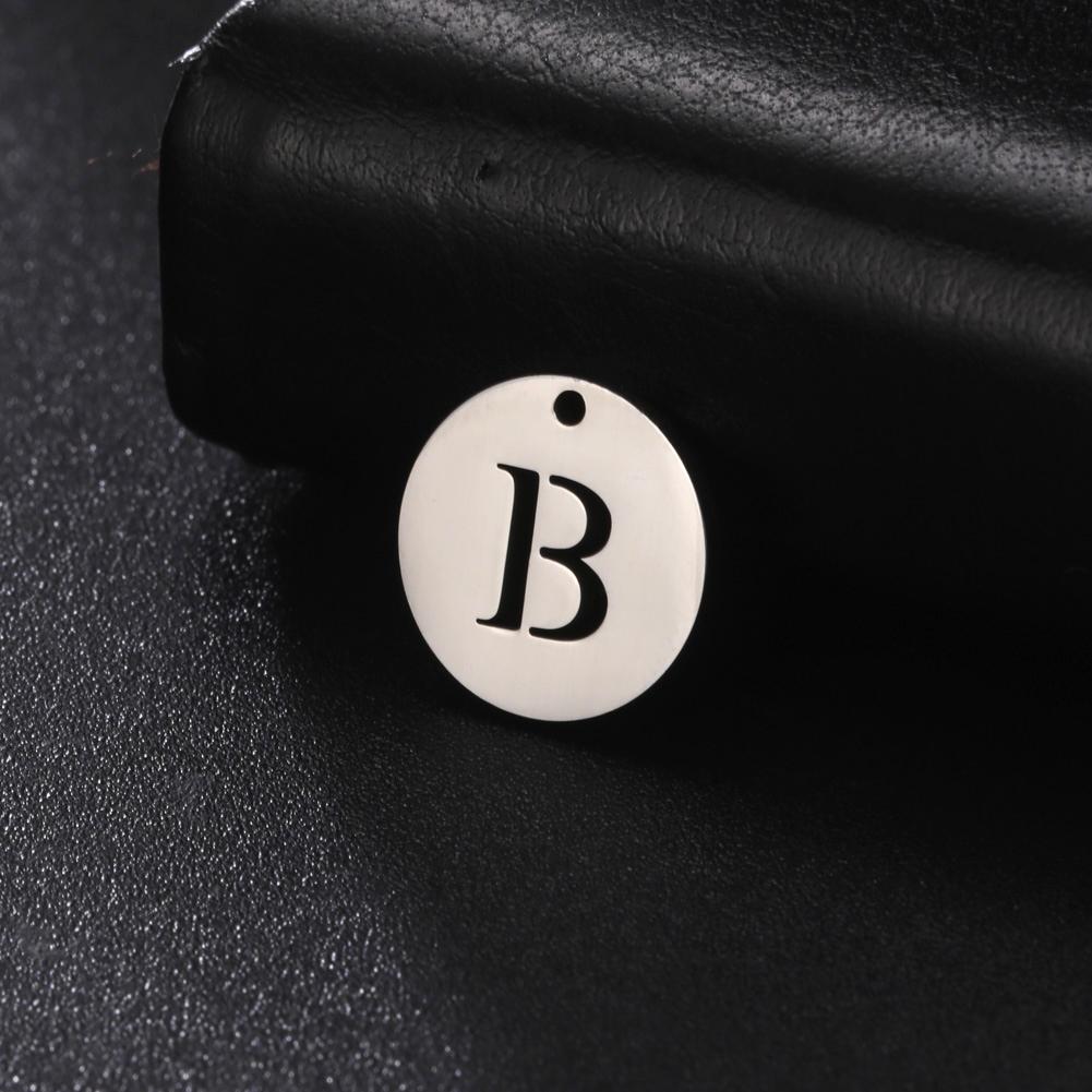 Teamer 10pcs A-Z 26 Letters Stainless Steel Charms for Jewelry Making Initial Alphabet Charms Pendant for Bracelet Necklace DIY