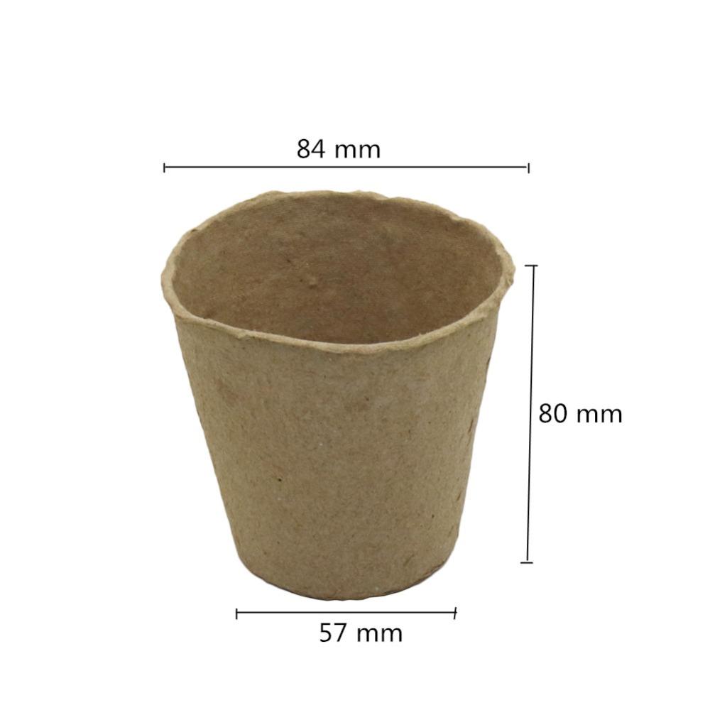 30 Stück biologisch abbaubare Papierbrei-Tasse Pflanzenanzuchttöpfe Garten Gewächshaus Keimung Anzucht Pflanzwerkzeuge